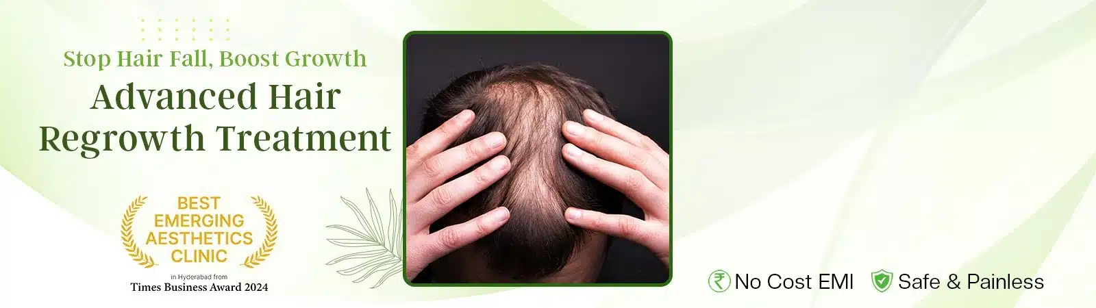Hair regrowth ad banner desktop